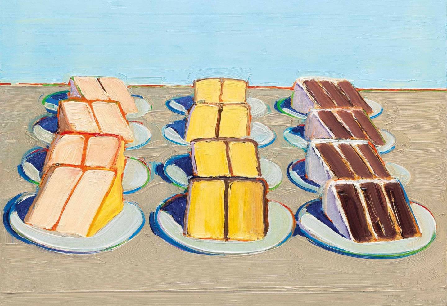 ภาพวาดขนมหวานสีสันสดใสของศิลปินป๊อปอาร์ตผู้มีอายุหนึ่งศตวรรษ Wayne Thiebaud  : Blog